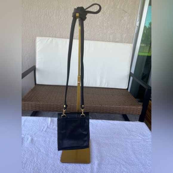 JACLYN SMITH WOMEN SHOULDER CROSSBODY HANDBAG GENUINE LEATHER SMALL BLACK - Picture 14 of 15